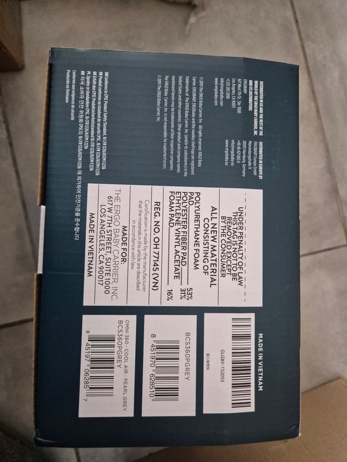 Porte-bébé Ergobaby Omni 360 Mesh Pearl Grey, Neuf - photo numéro 7