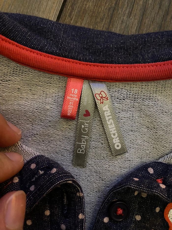 Belle robe orchestra 18 mois bleu et blanche - photo numéro 2