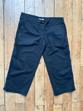 Pantacourt lin coton noir 38/10 MK