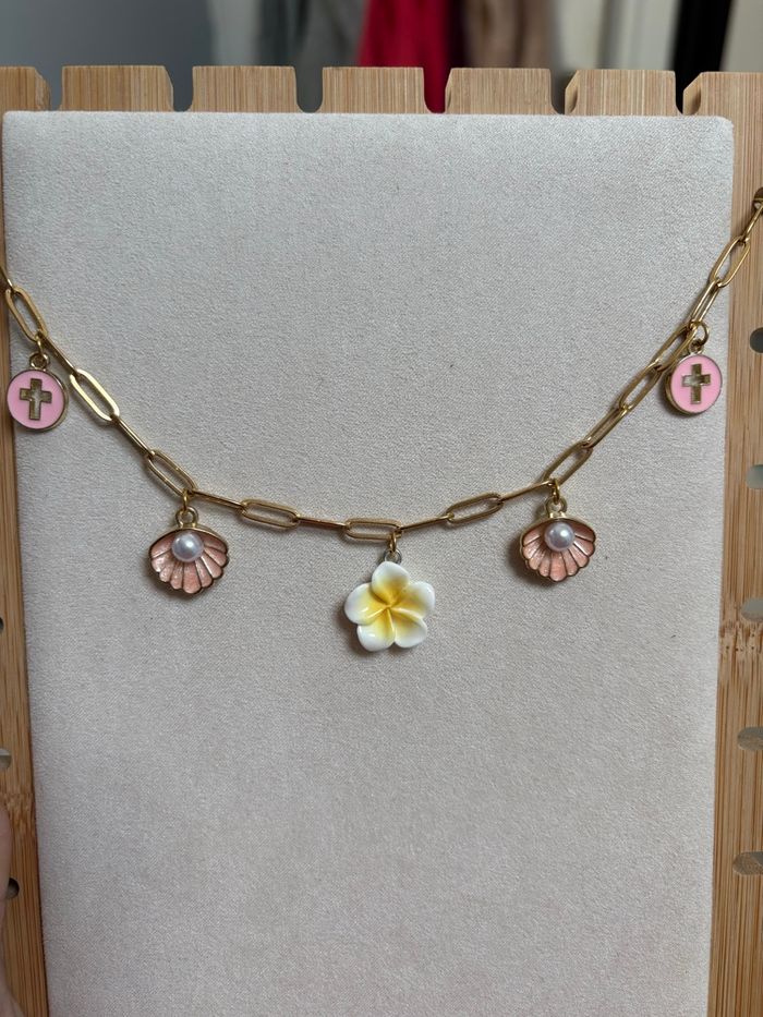 Collier breloque acier inoxydable