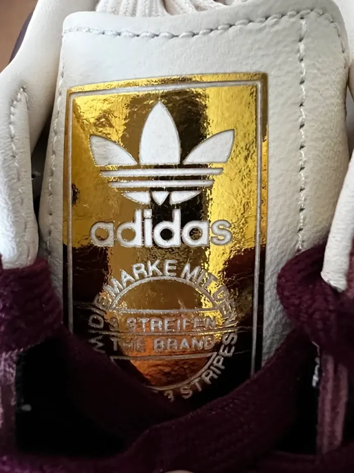 Adidas Samba Maroon Gold Metallic - photo numéro 7