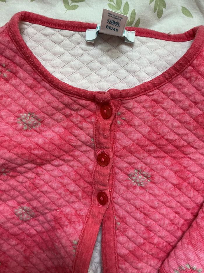 gilet rose et gris 6 mois obaibi - photo numéro 4