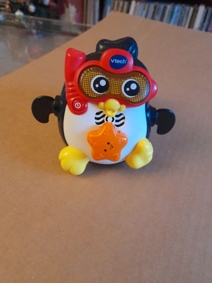 Pingouin interactif pour le bain