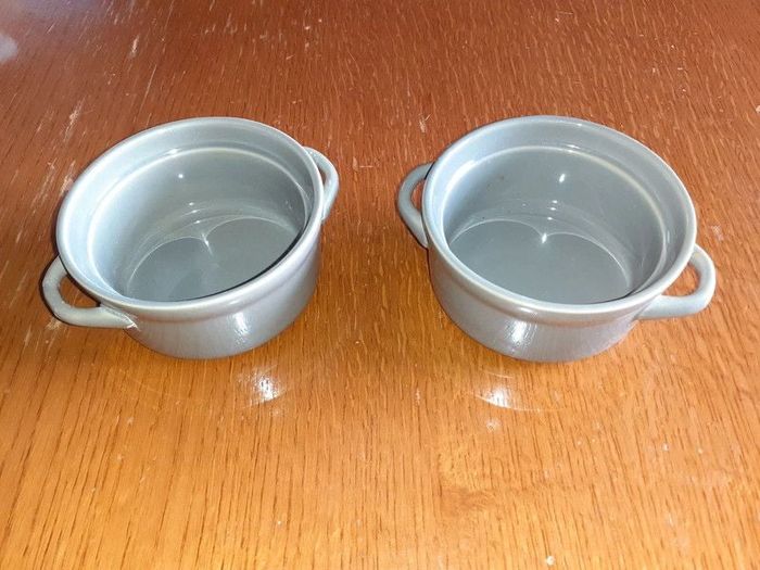Lot de 2 ramequins ronds, avec poignées