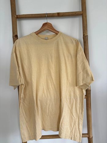 t-shirt uni jaune parle taille L oversize