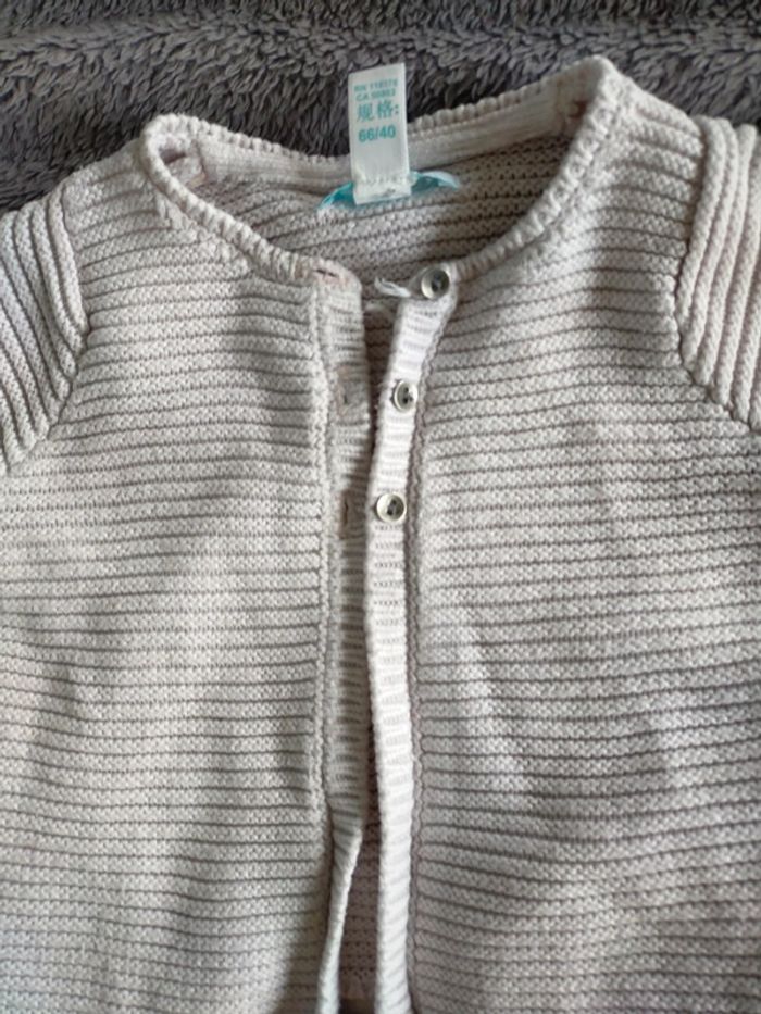 Gilet rose poudré 6 mois - photo numéro 2