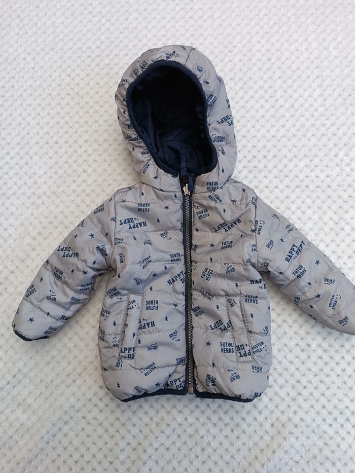 🔸 Doudoune fine réversible Baby by Gémo - 6 mois 🔸 - photo numéro 3