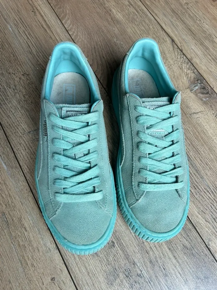 Baskets turquoises Puma femme 38 Tbe - photo numéro 4