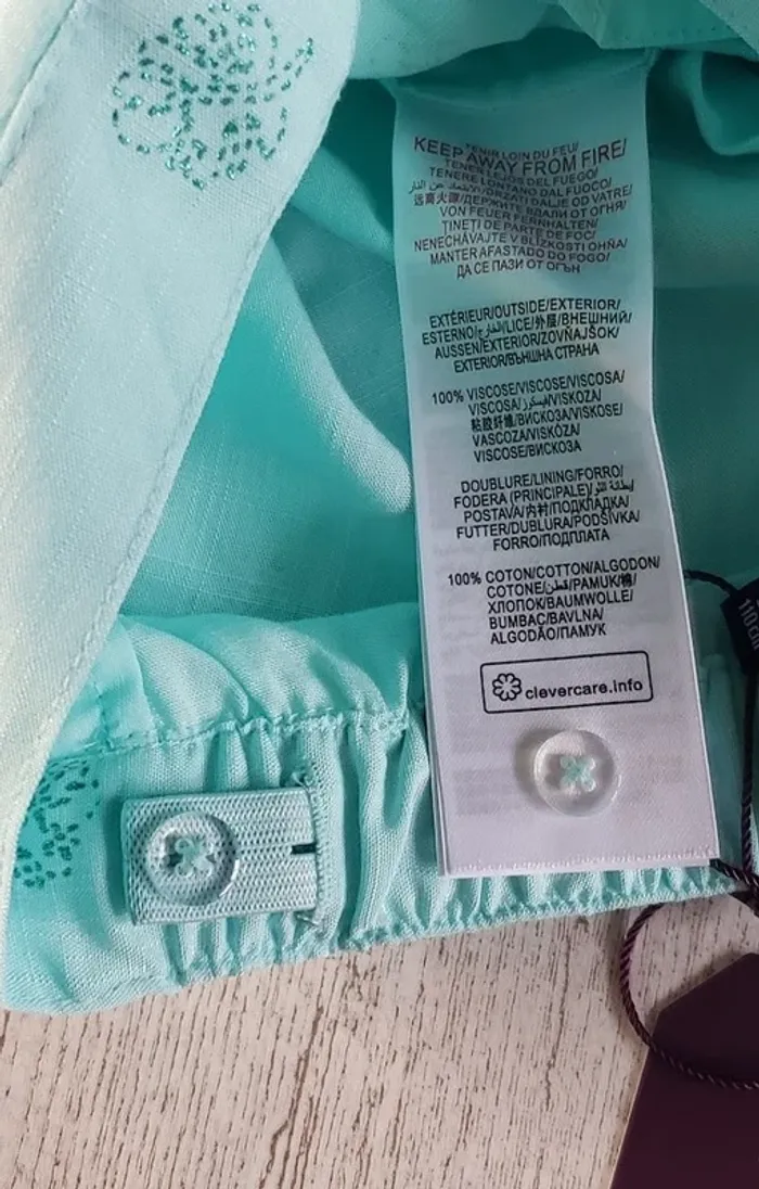 Pantalon Sergent major 6 ans turquoise zupatette - photo numéro 4