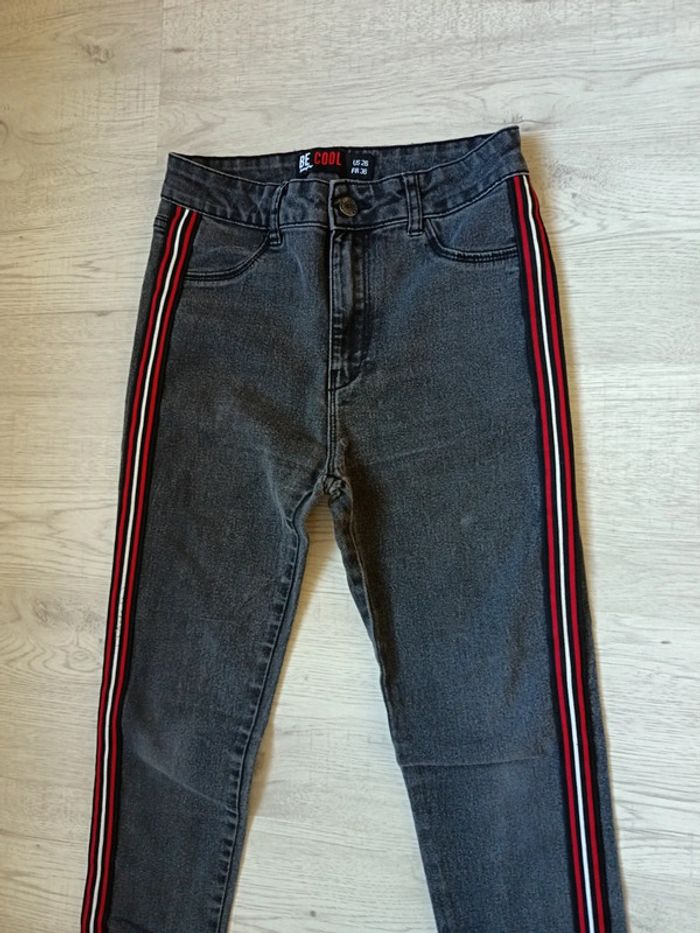 Pantalon Jennyfer 36 S slim bande ligne côté ado femme - photo numéro 5