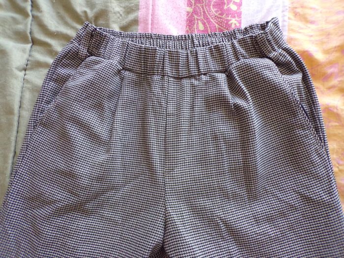 Pantalon pieds de poule marron noir taille L - photo numéro 2