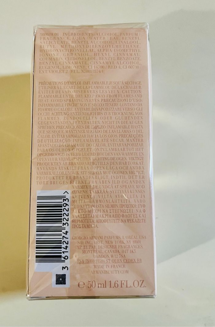 Si parfum armani, 50ml, neuf et sous nlister (valeur 142€) - photo numéro 3