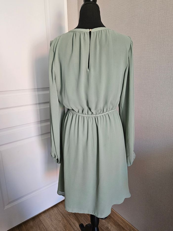 Robe manches longues vertes d'eau H&M taille 38 - photo numéro 7