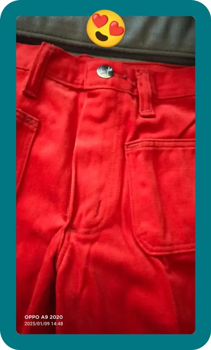 Jean rouge en coton wrangler - photo numéro 10