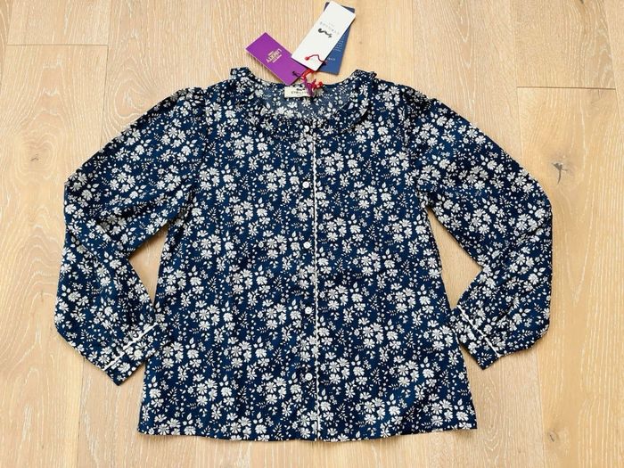 Blouse chemisier fille Cyrillus liberty capel 8 ans neuf étiquette