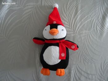 Pingouin en peluche 28 cm de haut