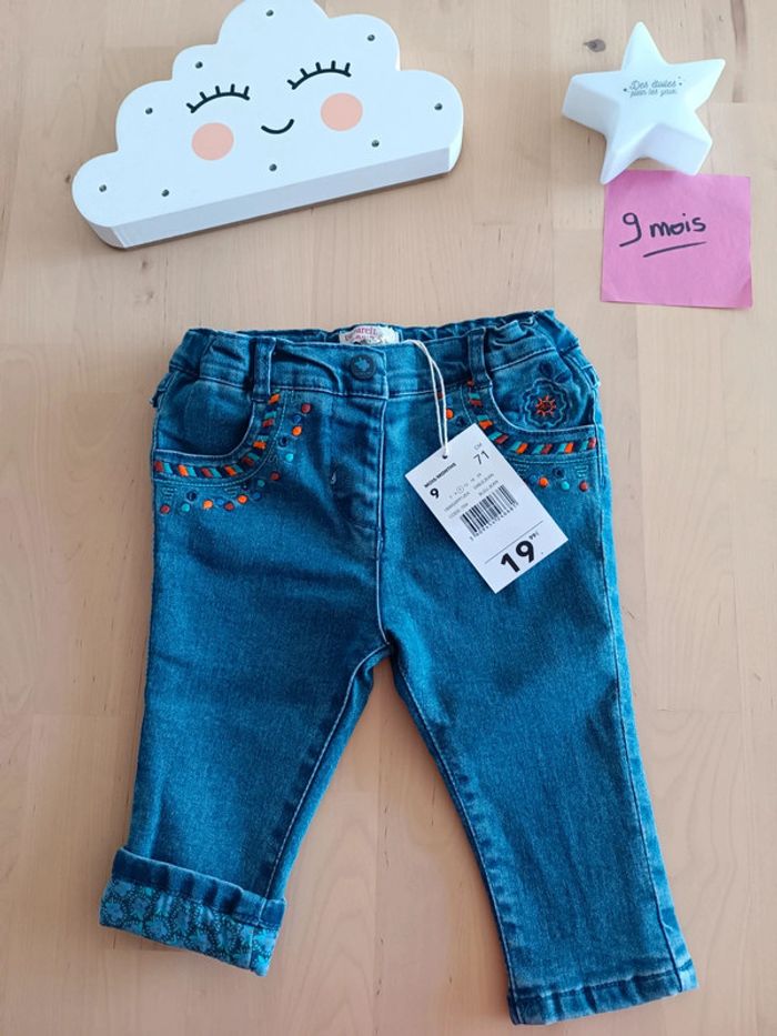 Jean neuf 9 mois taille réglable dpam
