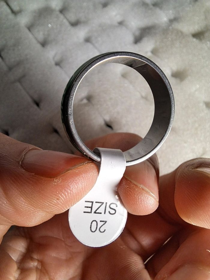 Bague acier inoxydable motifs - photo numéro 2