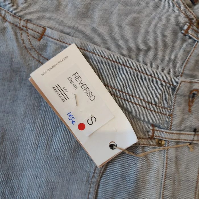 Jean bleu clair denim retourné taille S/35 Les expatriés - photo numéro 6