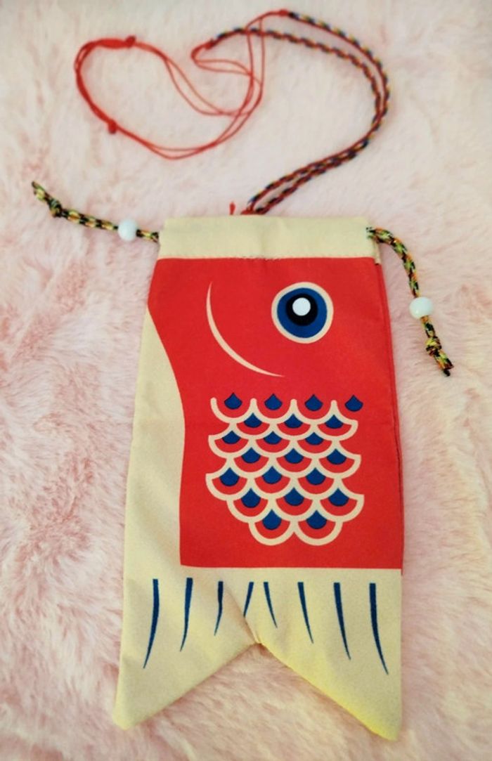 Pochette / porte-monnaie koi rouge ( poisson Japon ) - photo numéro 2