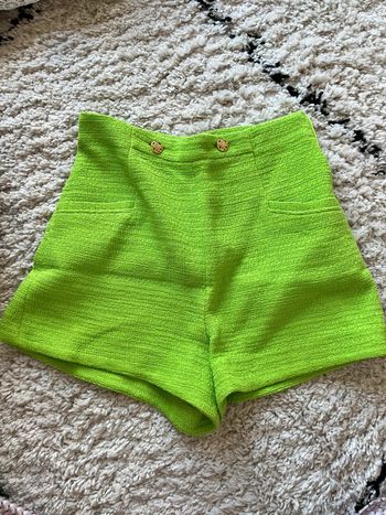 Short en tweed vert Zara