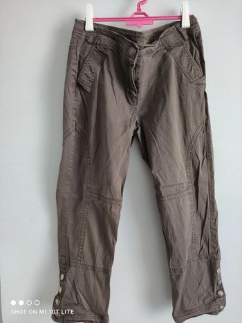 Pantacourt marron camaïeu