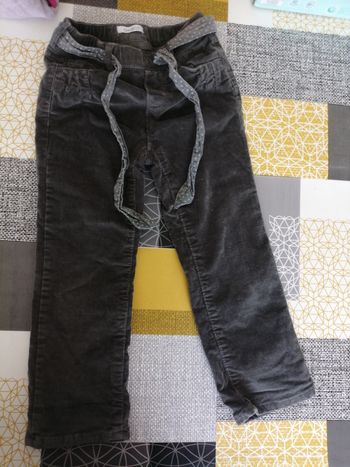 Pantalon velours gris okaidi 4ans 104 cm