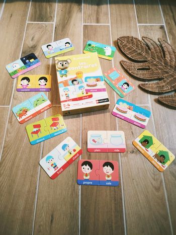 🐰Coffret Puzzles 2 en 1 les contraires marque Nathan