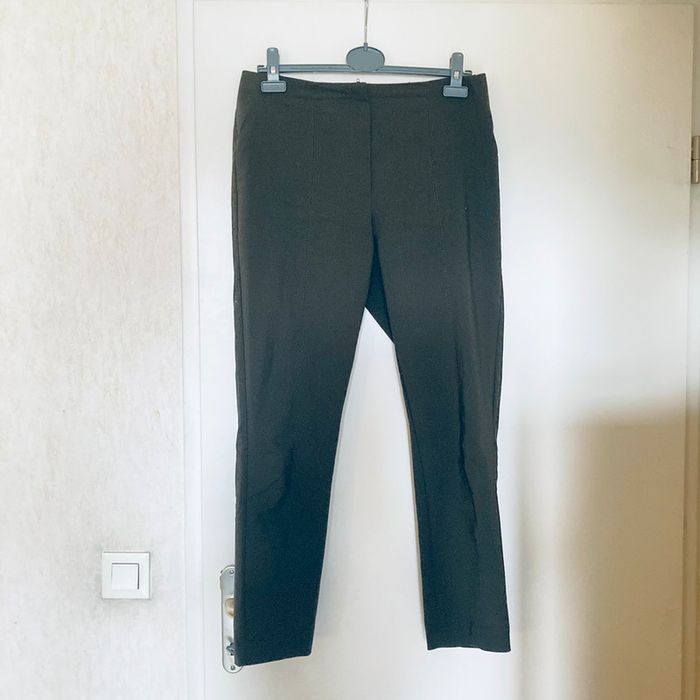 Pantalon skinny Mango Kaki - photo numéro 3