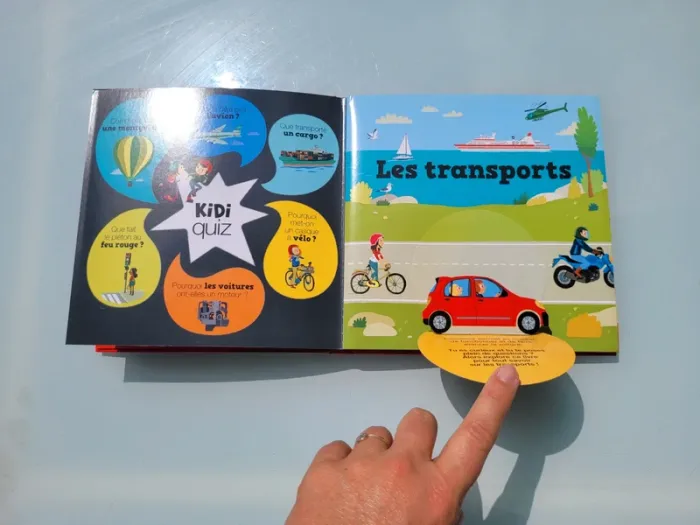 Livre animé de flaps, tirettes.. Kididoc 🚢 Les Transports 🛩 - photo numéro 4
