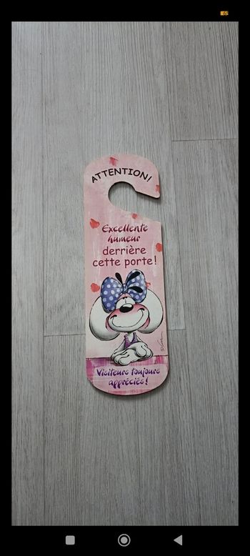 Message de poignée de porte Diddl