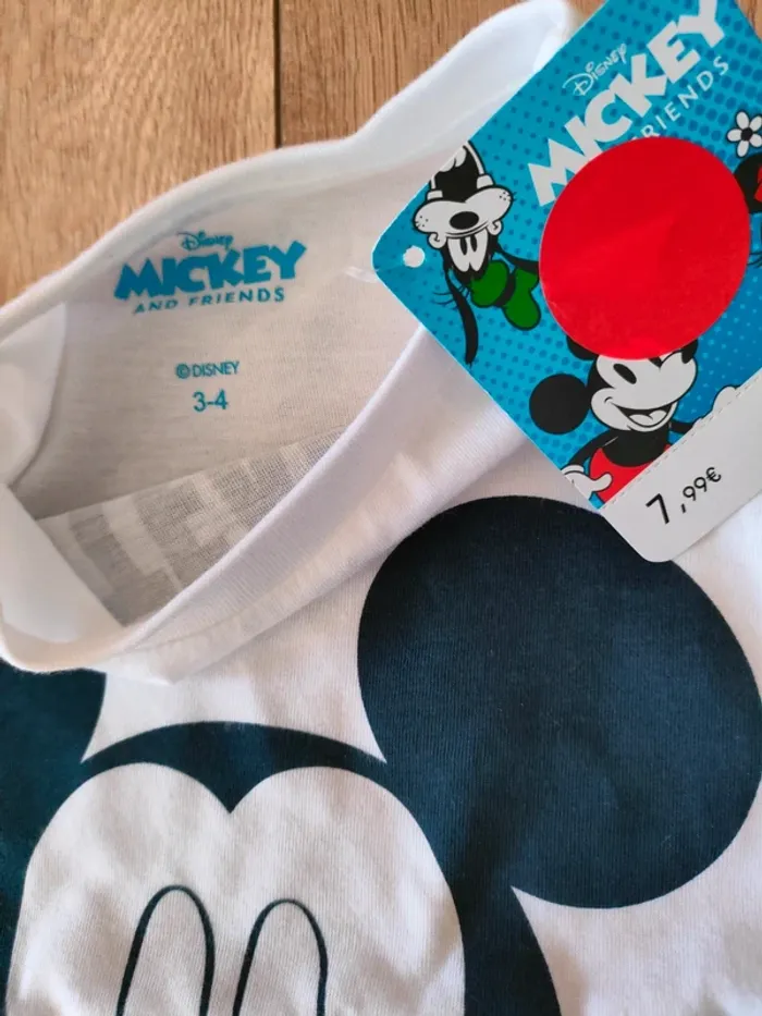 Tee-shirt à manches longues 4 ans 3 ans Mickey - photo numéro 3