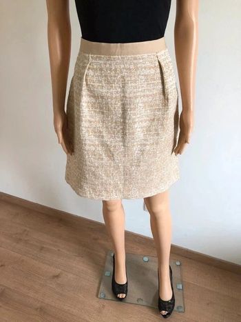 Jupe beige et dorée neuve Benetton taille 42 (valeur 50€)