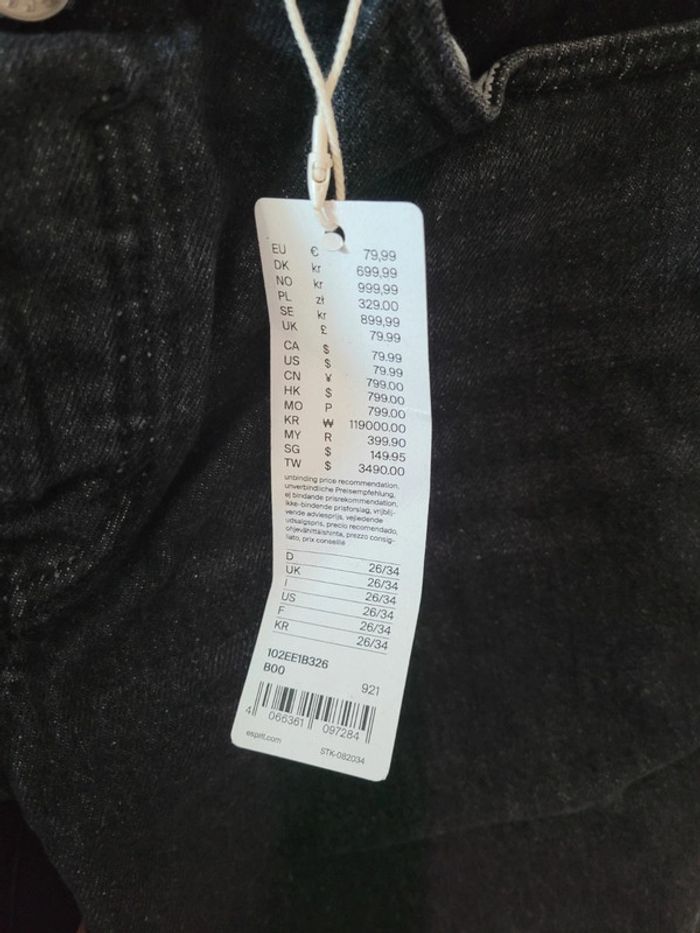 Jean ESPRIT taille 26W / 34L gris délavé coupe Bootcut neuf avec étiquette - photo numéro 4