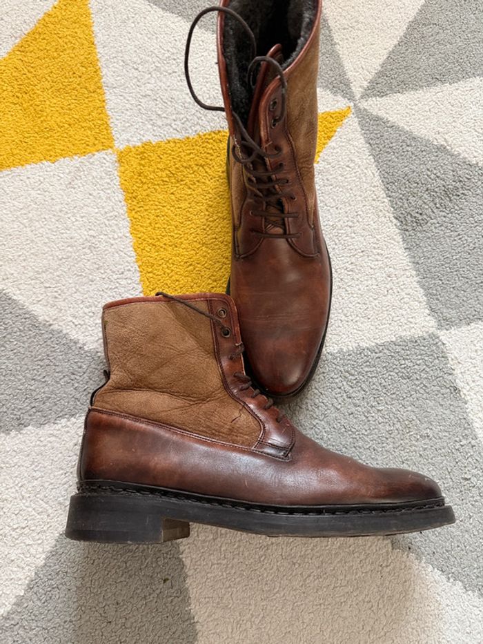 Bottes en cuir marron avec intérieur polaire Finsbury Taille 41 - photo numéro 3