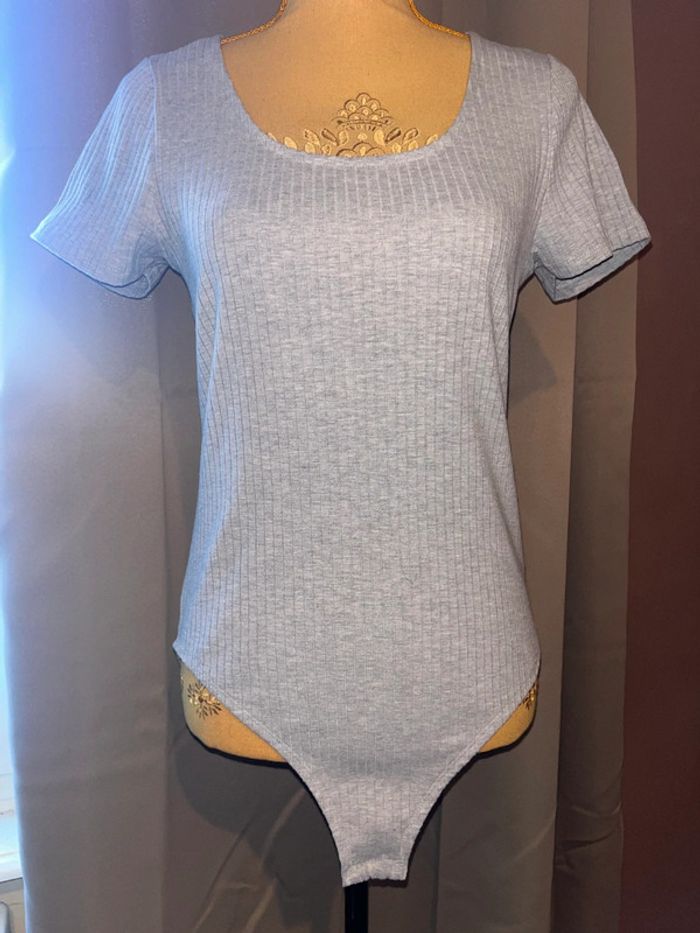 Body côtelé femme taille L kiabi gris