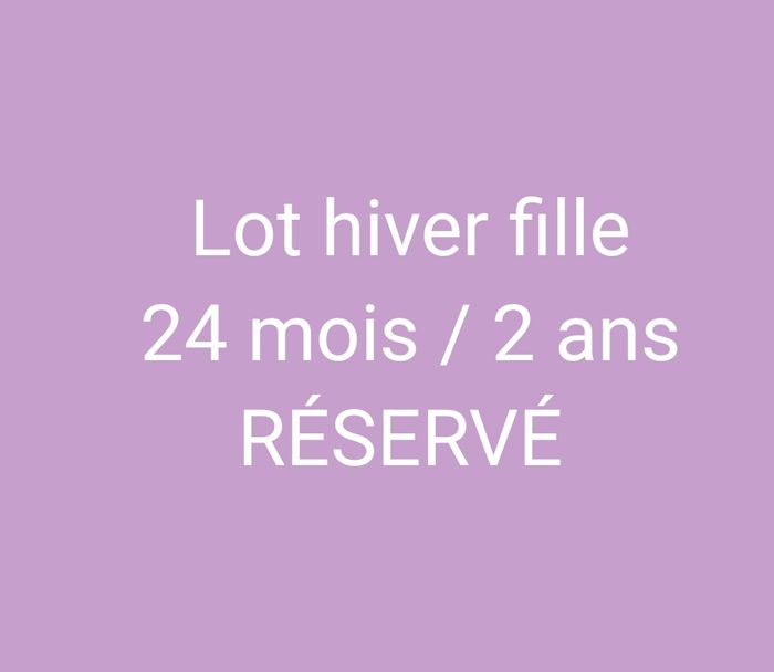Lot automne hiver 24 mois