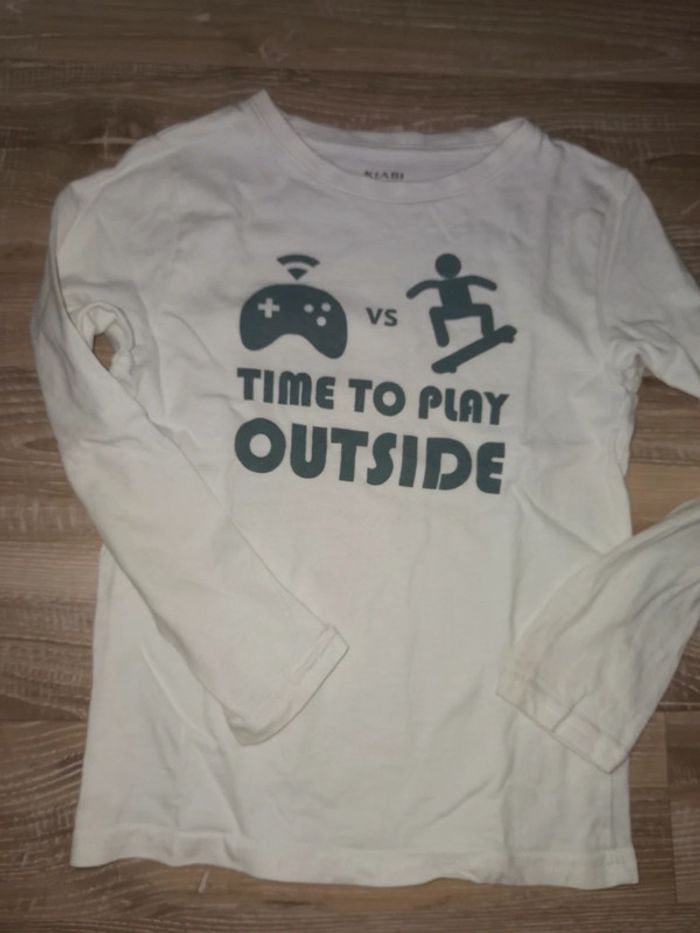 T-shirt manches longues blanc - photo numéro 2