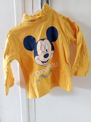 tee shirt col roulé manches longues bébé garçon 6 mois