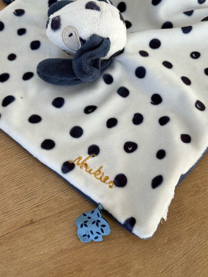 Doudou dalmatien Aston et Jack pois bleu marine - photo numéro 6