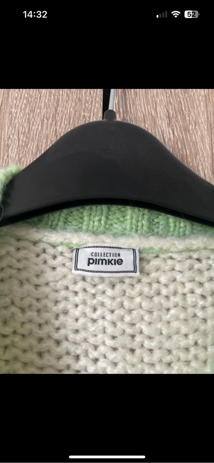 Pull d’hiver vert et blanc Pimkie - photo numéro 2
