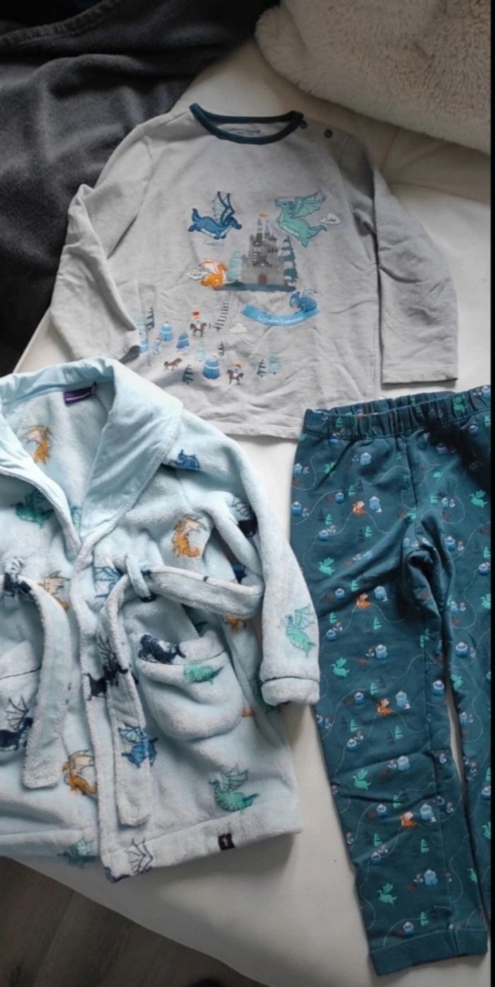Ensemble pyjama et robe de chambre garçon sergent major 5 ans