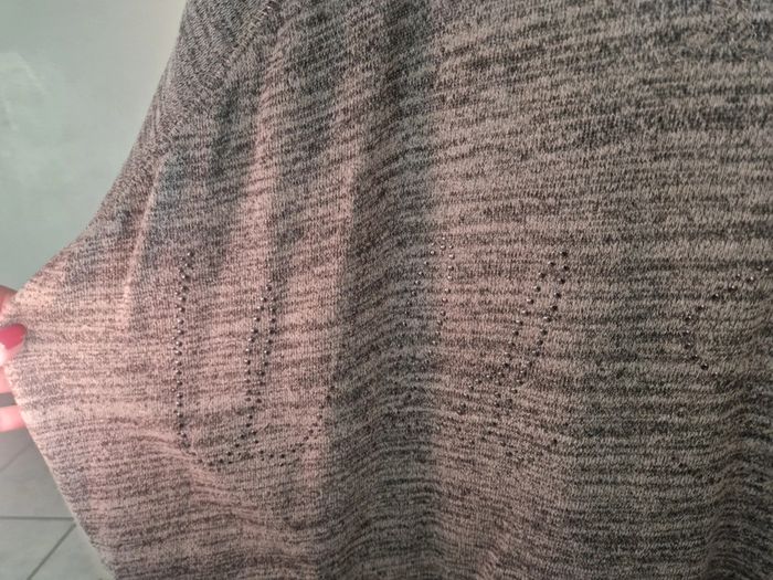 Pull gris manche 3/4 - photo numéro 2