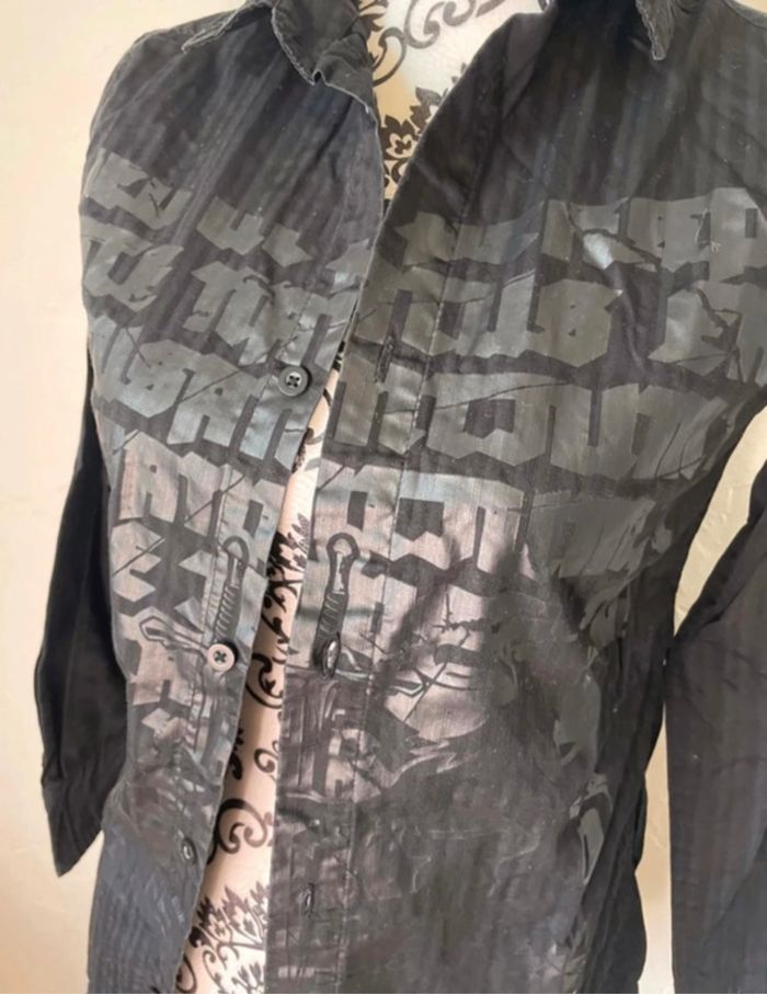 Chemise noire manches longues taille 12 ans coolcat - photo numéro 2