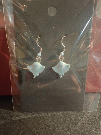 Boucles d'oreilles en acier à raies