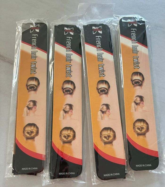 Lot de 4 French Hair Twist – Chignons faciles – Neufs