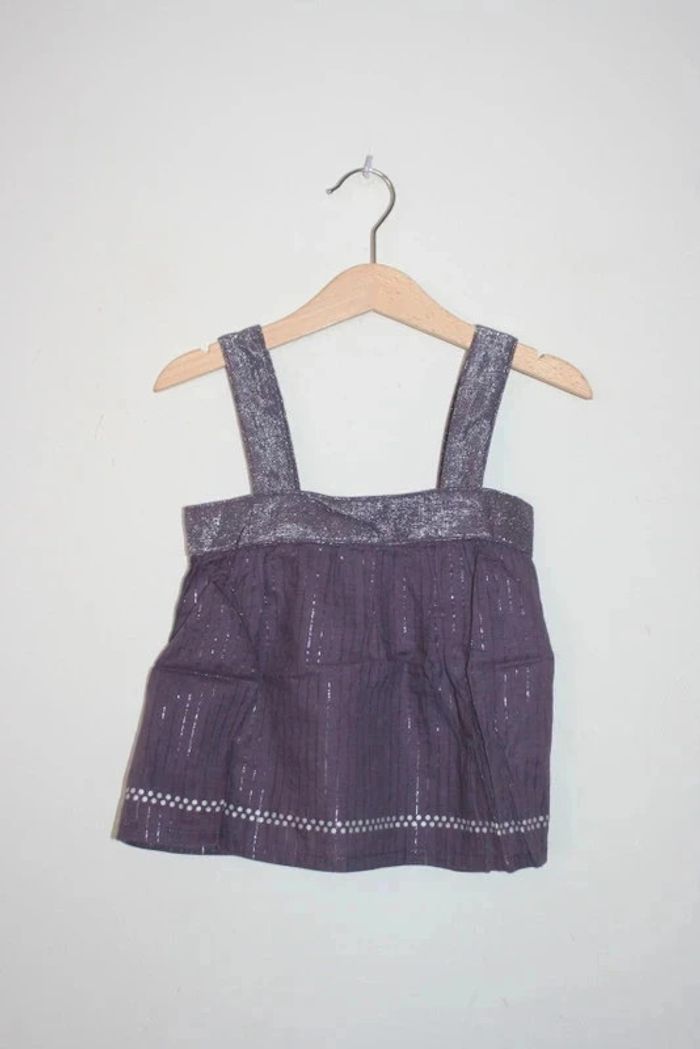 Haut à bretelles avec fils d'argent un peu partout Kidkanai