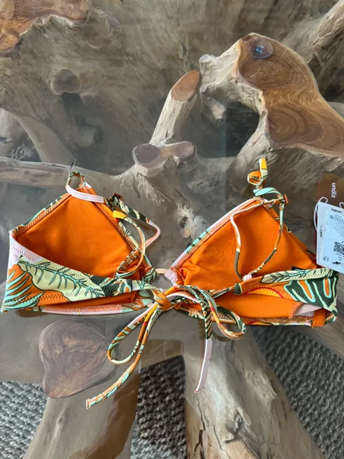 Haut de maillot de bain Undiz fleurs feuilles tropicales - photo numéro 2