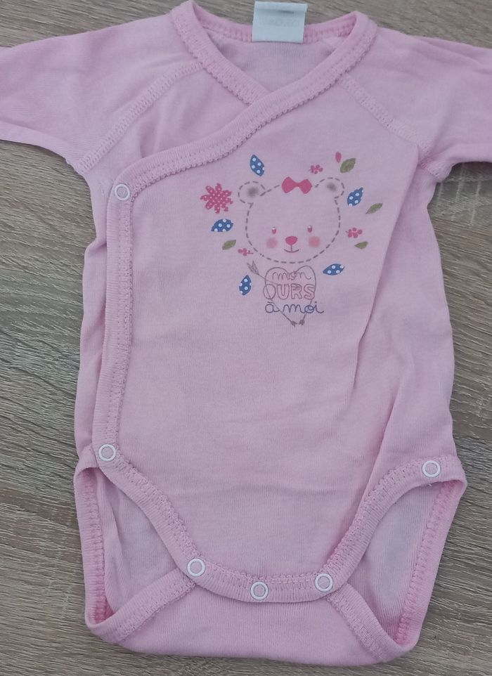Lot de 2 body manche longue Taille 1 mois - photo numéro 4