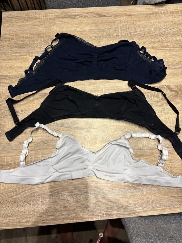 Lot de 3 soutiens gorges d’allaitement XL